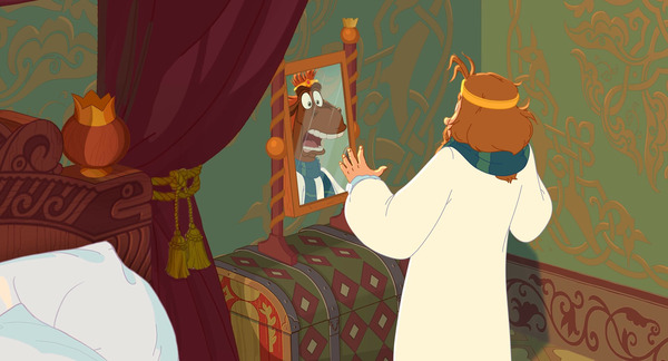 Кадр из мультфильма Три богатыря и Конь на троне