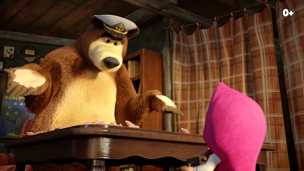 Кадр из мультфильма Маша и Медведь: Скажите «Ой!»