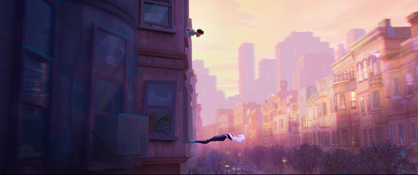 Кадр из мультфильма Человек-паук: Паутина вселенных